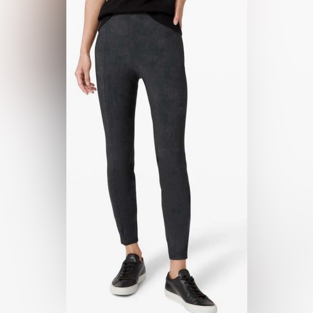 Lululemon Here To There High-Rise Pant Womens Black Gray Stretch Pull On size 4